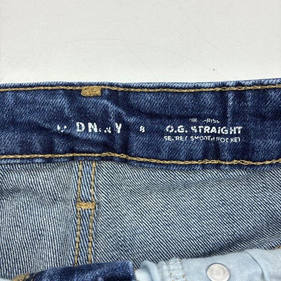 Old Navy Womens Shorts Size 8 Blue Denim O.G. Straight High Rise Cutoff Jean - Picture 3 of 5